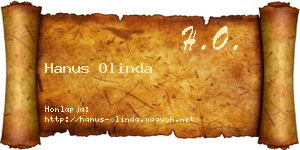 Hanus Olinda névjegykártya